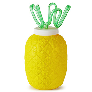 Plastic Pineapple Cup with Krazy Straw 26.4oz / 750ml