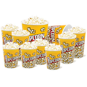Family Sized Popcorn Cups Set