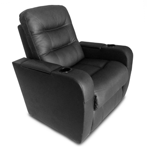 Big Screen Cinema Chair Black Faux Leather
