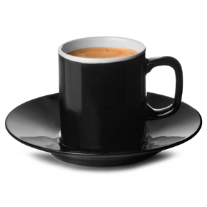Espresso Cup and Saucer Black 3oz / 90ml