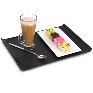 Luna Black Plastic Serving Tray 35 x 25cm