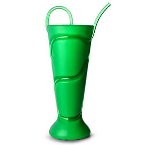 Plastic Soda Fountain Milkshake Cup with Krazy Straw 18oz / 530ml