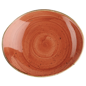 Churchill Stonecast Spiced Orange Oval Coupe Plate 7.75" / 19.2cm