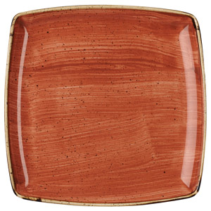 Churchill Stonecast Spiced Orange Deep Square Plate 10.25" / 26cm