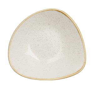 Churchill Stonecast Barley White Triangular Bowl 7.25 Inches / 18.5cm