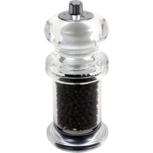 Genware Dual Pepper Grinder & Salt Shaker Acrylic 14cm