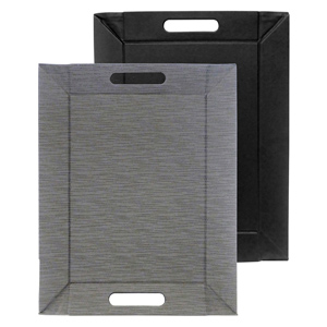 Freeform Tray Non-Slip Black and Grey Medium 55 x 41cm