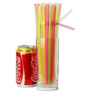 Alcopop Bendy Straws 10.5inch Neon