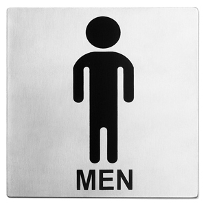 Stainless Steel Toilet Sign Men