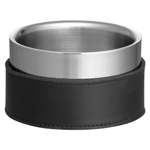 Stainless Steel & Leather Wine Bottle Coaster