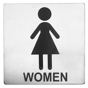 Stainless Steel Toilet Sign Women