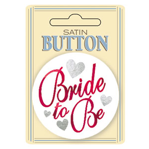 Bride To Be Satin Badge Pack of 2