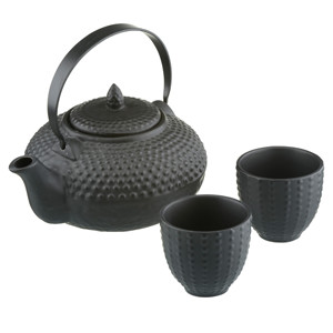Oriental Hobnail Teapot & Serving Cups