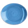 Churchill Stonecast Cornflower Blue Oval Coupe Plate 7.75" / 19.2cm
