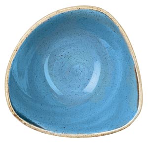 Churchill Stonecast Cornflower Blue Triangular Bowl 6" / 15.3cm