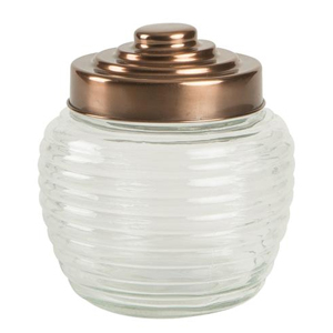 Beehive Glass Jar with Copper Finish Lid 2ltr