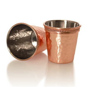 Copper Hammered Shot Cups 2oz / 60ml
