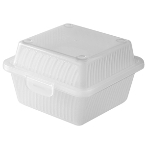 Eco-Takeouts Square Food Container 4.75 x 4.75 x 3.25inch - Clear