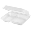 Eco-Takeouts 2-Compartment Rectangle Food Container 10 x 8 x 3inch - Clear