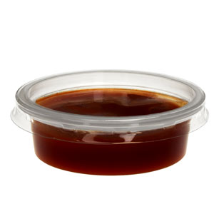 Plastic Disposable Sauce Containers with Lids 2oz / 60ml