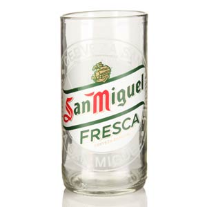 Recycled San Miguel Beer Bottle Glasses 11.6oz / 330ml