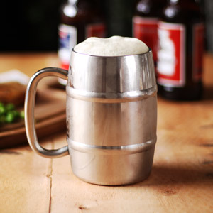 Stainless Steel Beer Barrel Mug 14oz / 400ml