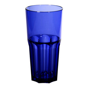 Retro Glass Polycarbonate Tumbers Blue 8oz / 220ml