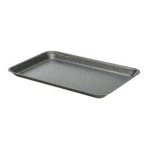 Galvanised Steel Serving Tray Hammered Silver 31.5 x 21.5cm