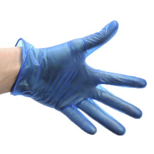 Disposable Blue Vinyl Catering Gloves Extra Large 	