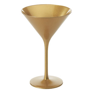 Glossy Gold Martini Glasses 8.5oz / 240ml