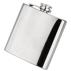 Classic Stainless Steel Hip Flask 6oz / 170ml