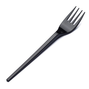Polystyrene Plastic Disposable Forks Black