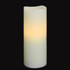 Wave Rim Crystal LED Candle Ivory 8.5inch