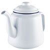 Enamel Teapot White with Blue Rim 52.75oz / 1.5ltr