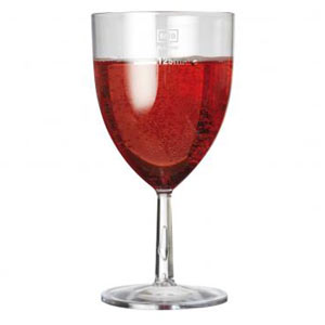 Plastic Reusable Wine Glasses 7oz LCE at 125ml