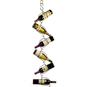 Hanging Chrome Wine Rack