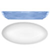 Modern Rustic Oval Dishes Blue 28cm