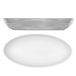 Modern Rustic Oval Dishes Grey 23cm