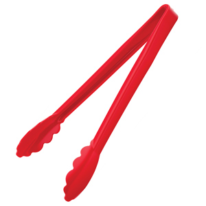 Carly High Heat Red Scalloped-Edge Tong 30cm