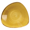 Churchill Stonecast Mustard Seed Yellow Triangular Bowl 9.25 Inch / 23.5cm