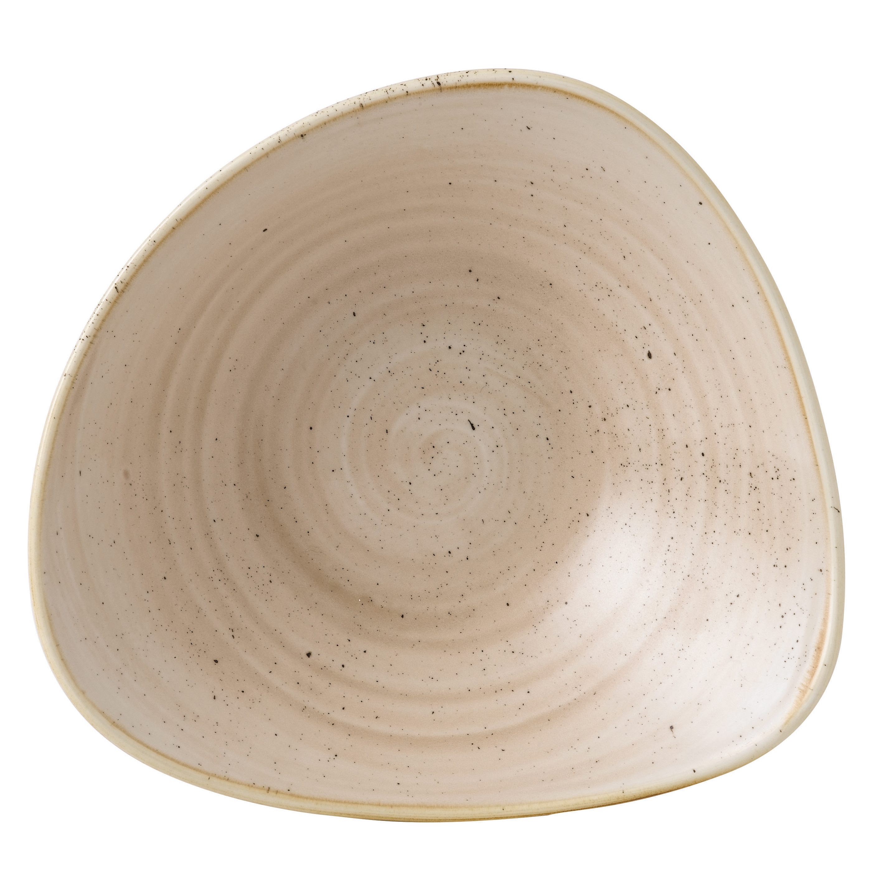 Churchill Stonecast Nutmeg Cream Triangular Bowl 9.25" / 23.5cm