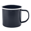 Enamel Mug Black with White Rim 12.5oz / 360ml