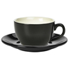 Royal Genware Black Bowl Shaped Cup and Saucer 12oz / 340ml