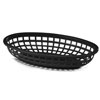Classic Oval Food Basket Black 24x15x5cm