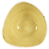 Churchill Stonecast Mustard Seed Yellow Triangular Bowl 6inch / 15.3cm