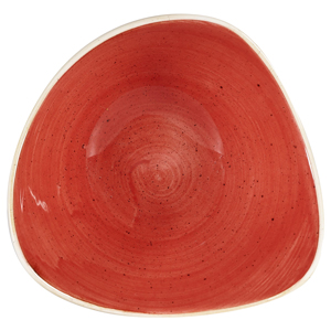 Churchill Stonecast Berry Red Triangular Bowl 7.25inch / 18.5cm
