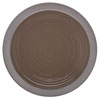Bahia Round Dinner Plates Brown Basalt 9" / 23cm