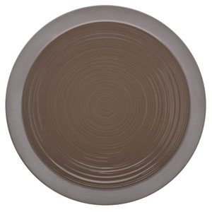 Bahia Round Dinner Plates Brown Basalt 9" / 23cm