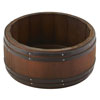 Miniature Dark Wooden Barrel 16.5 Dia / 8cm