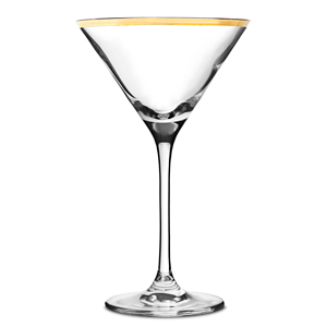 City Martini Glasses Gold Rim 7.25oz / 200ml